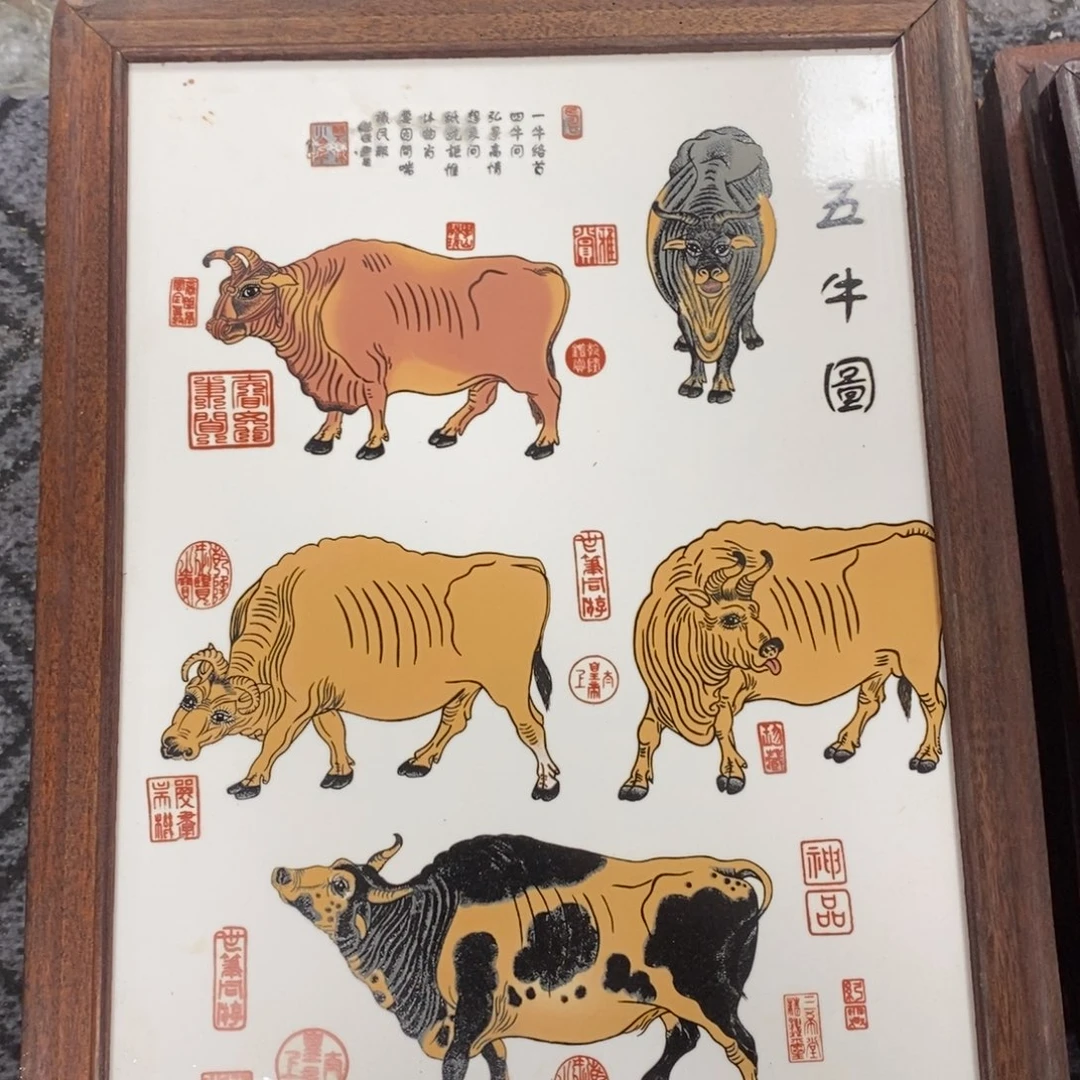 瓷片37*28 景德镇瓷板画柴窑烧制