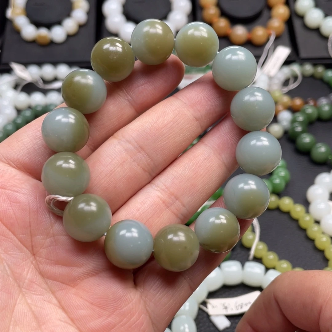 和田玉未镶嵌手链16