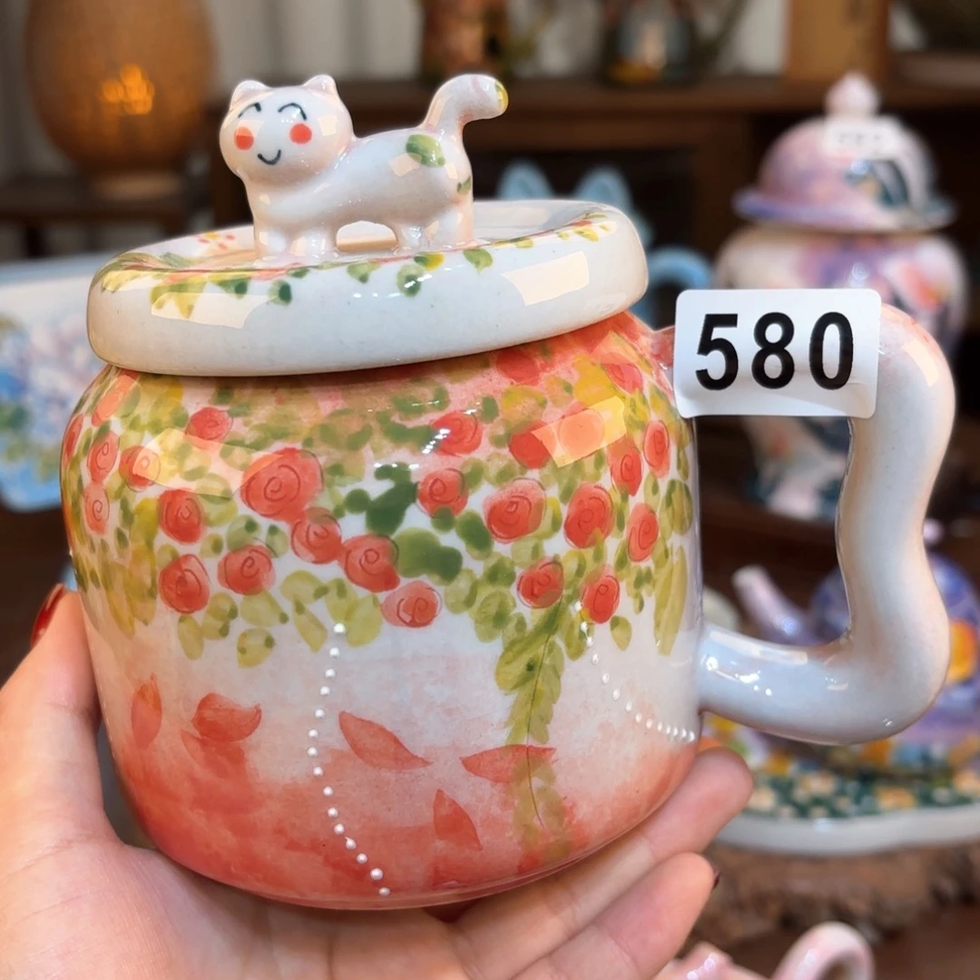 景德镇手绘高温釉下彩陶瓷茶具