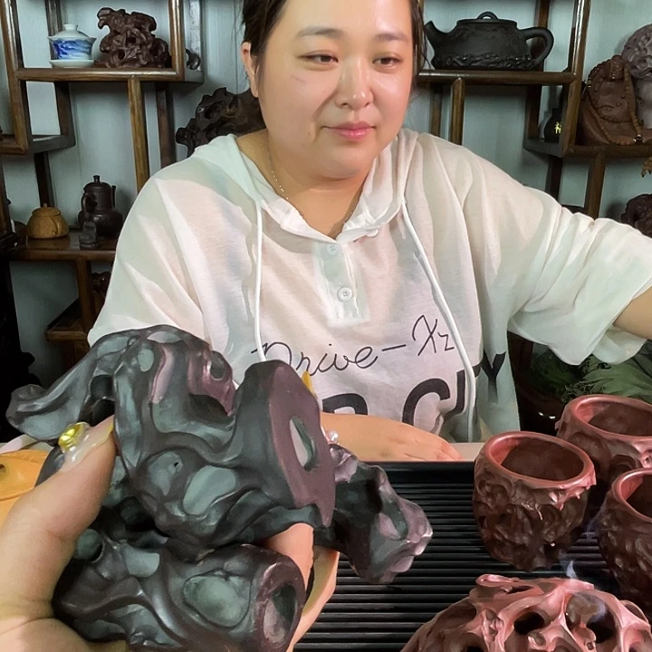 茶壶紫砂B****y太湖石摆件