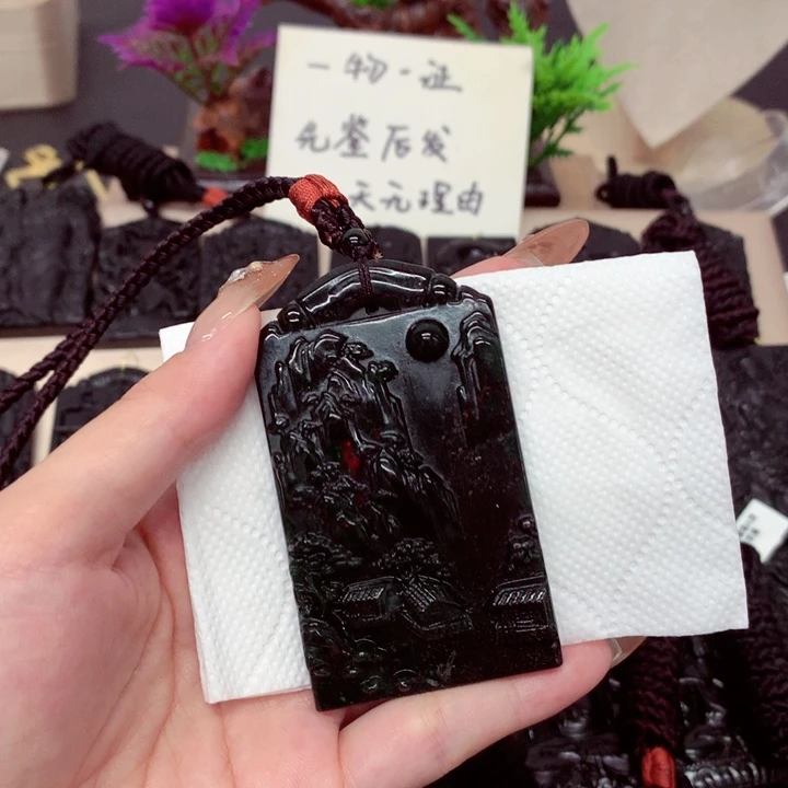 天然a货钢琴黑挂件
