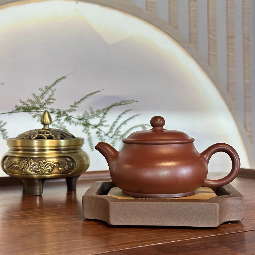 【明炉】入门级·性价比·潮州原矿朱泥手工手拉壶120CC~130CC