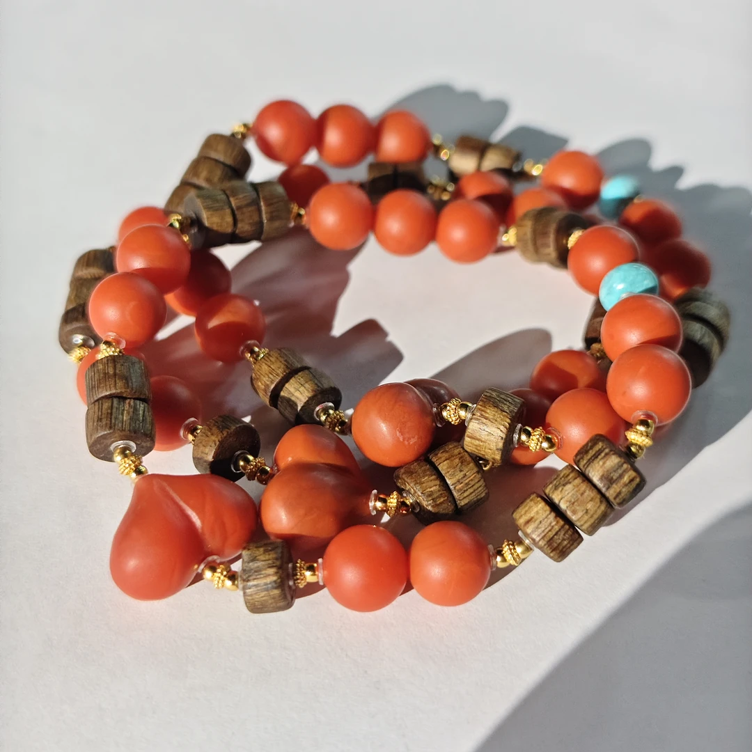 【书记甄选】原创南红单圈手链 多样性发一件 约8mm 7977LQ