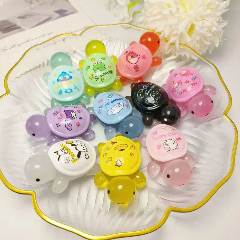 【直播拆】大号三丽鸥夜光乌龟4.5cm树脂夜光小乌龟diy