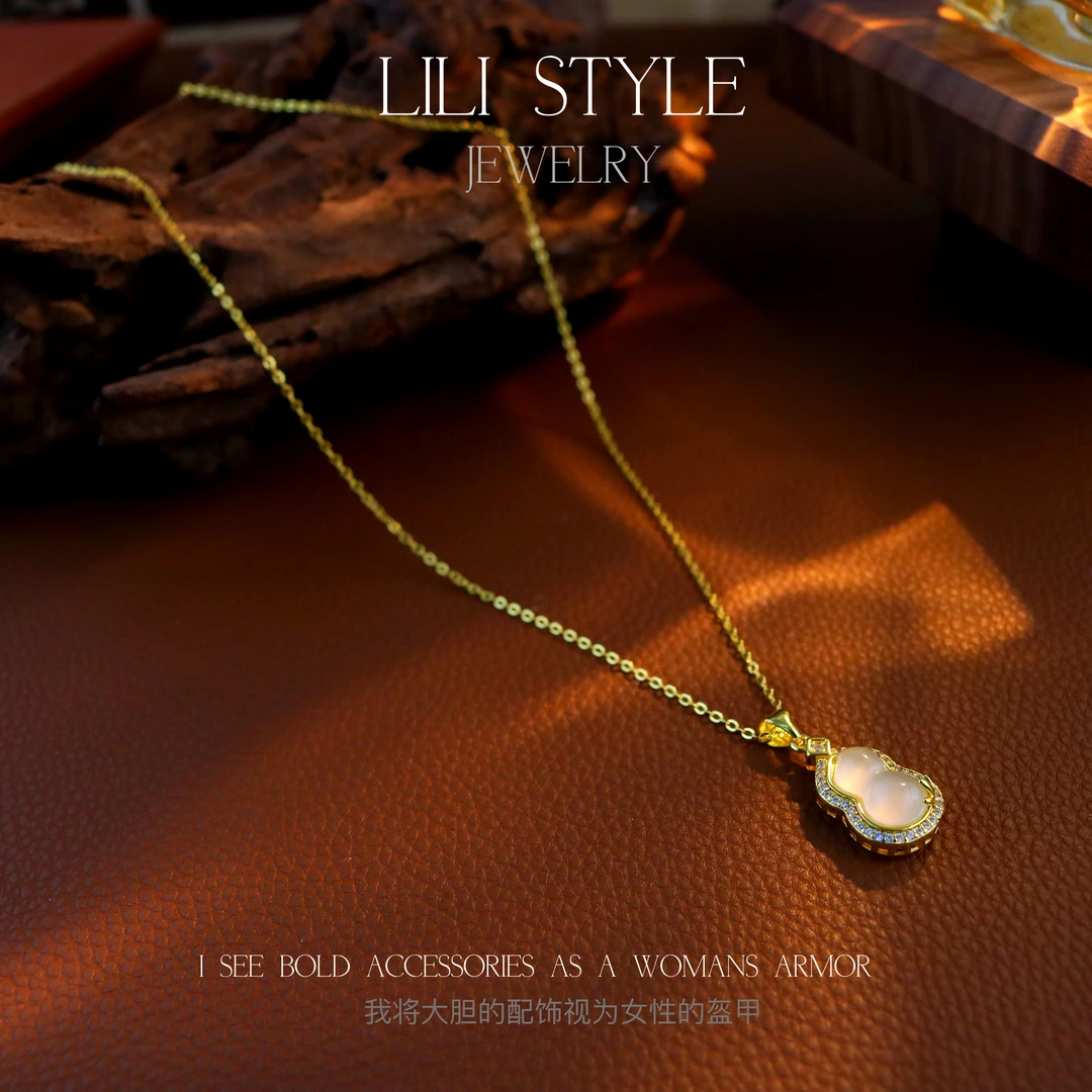 铜合金项链 【雾隐】国潮风葫芦项链女新中式个性民族国风吊坠T176