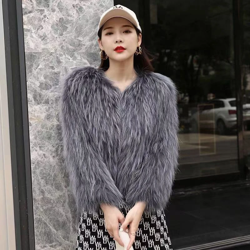 高级灰色女短款V领常规均码
