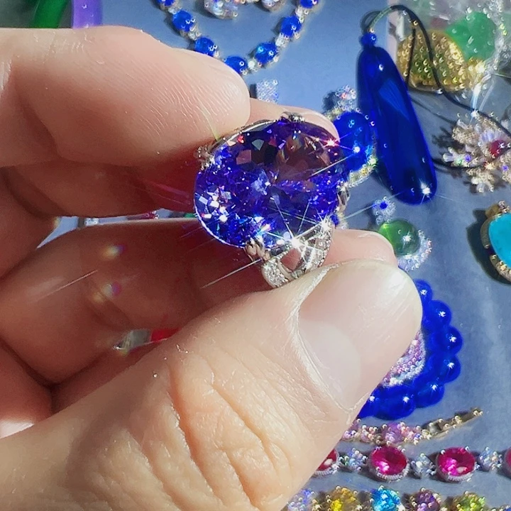 钨金红色满钻镶嵌