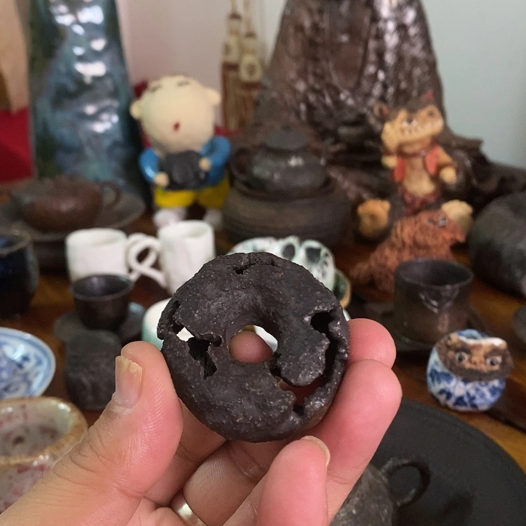 手工制作柴烧茶具