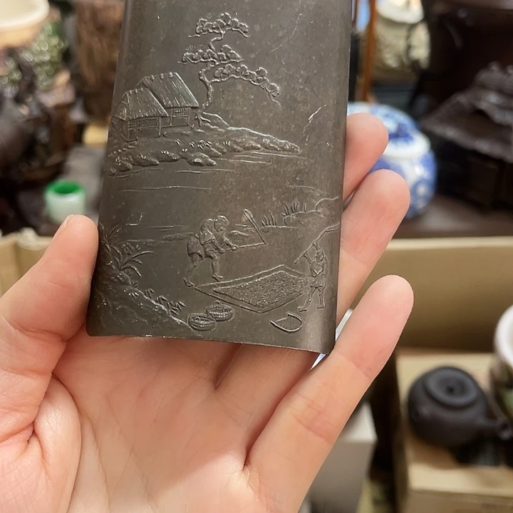 沉***金锡中古工艺品摆件