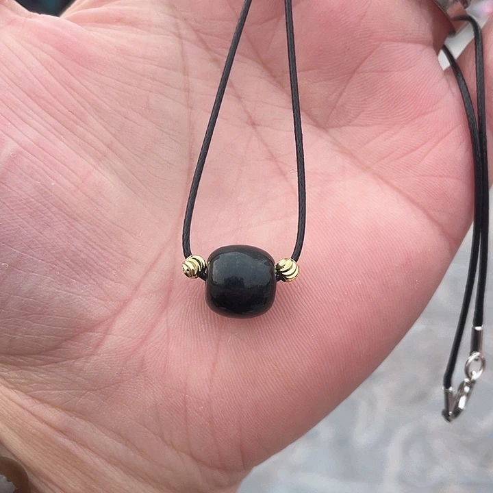 和田玉吊坠未镶嵌锁骨链