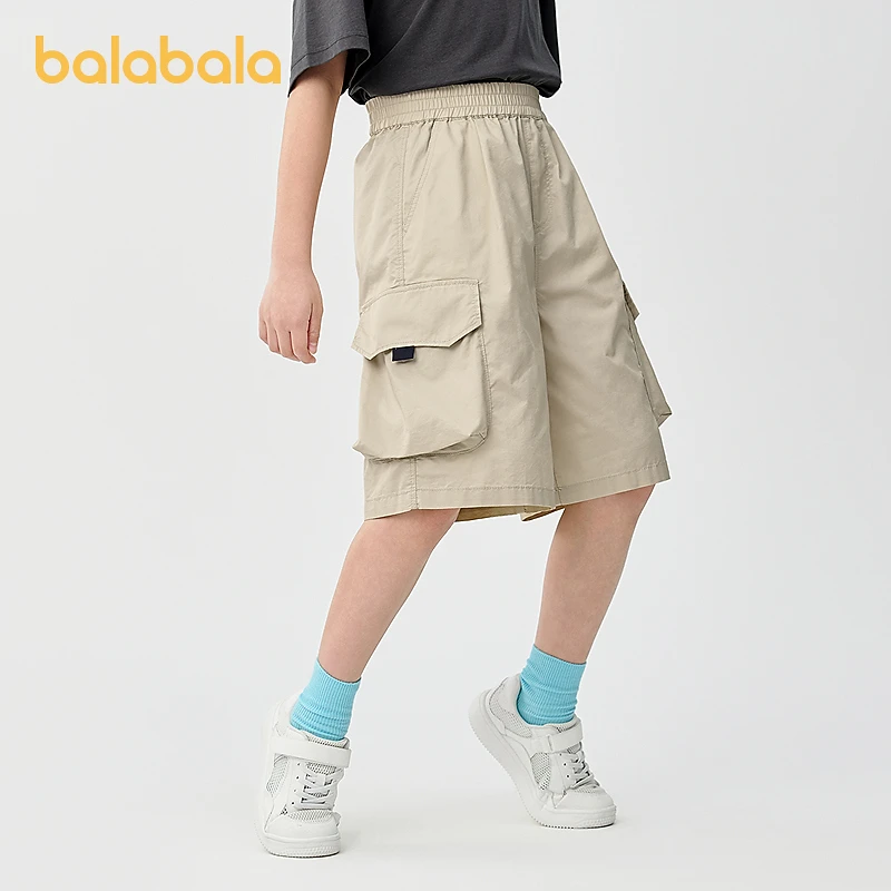 【商场同款】巴拉巴拉童装儿童短裤男童2025夏季工装中裤速干凉感
