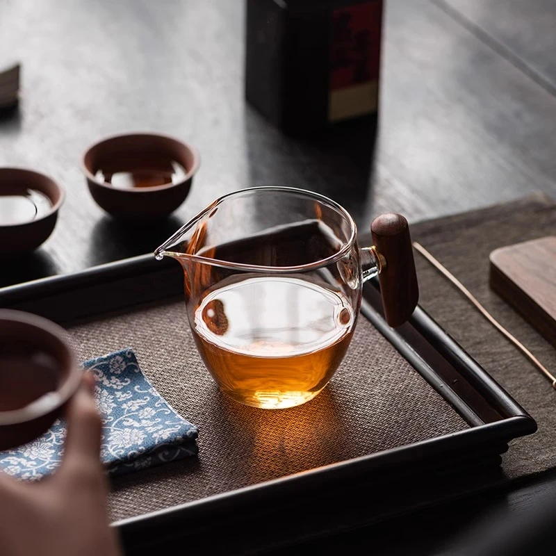 加厚公道杯玻璃高档耐热高温分茶器大小号茶壶茶海高硼硅玻璃公杯