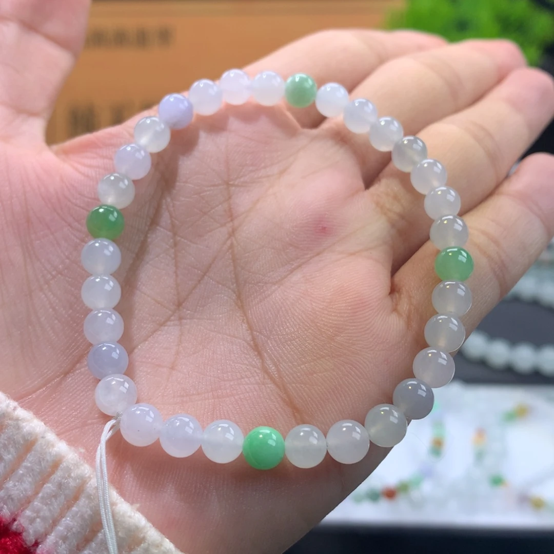 翡翠未镶嵌手链卡5.6