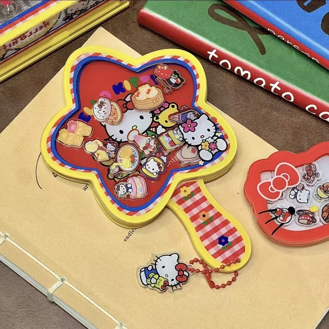 【艺凡】HelloKitty摇摇乐镜子亚克力随身便携梳妆镜创意DIY手持镜