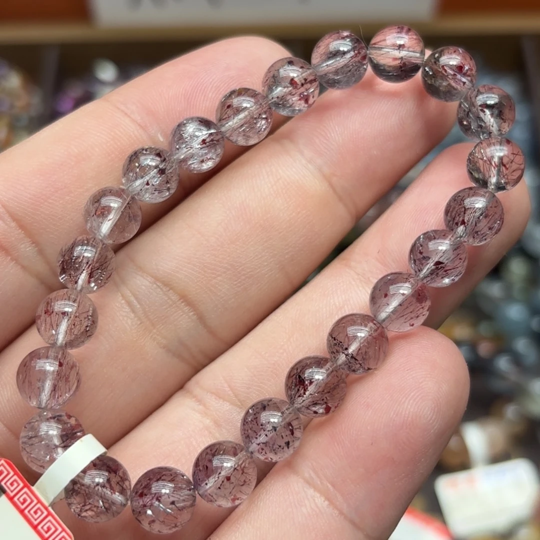 未镶嵌手链水晶8毫米彼岸花