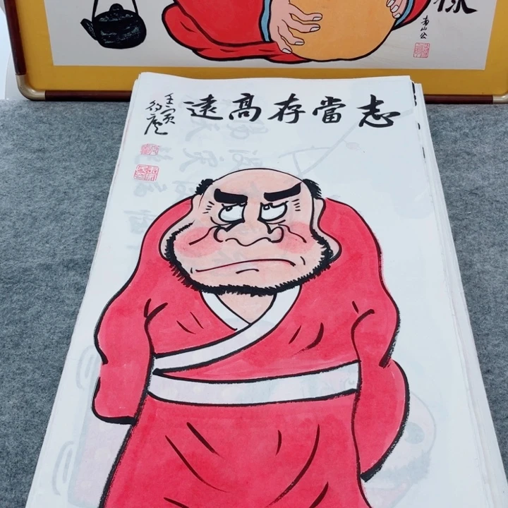 国画手绘禅意画一物一拍