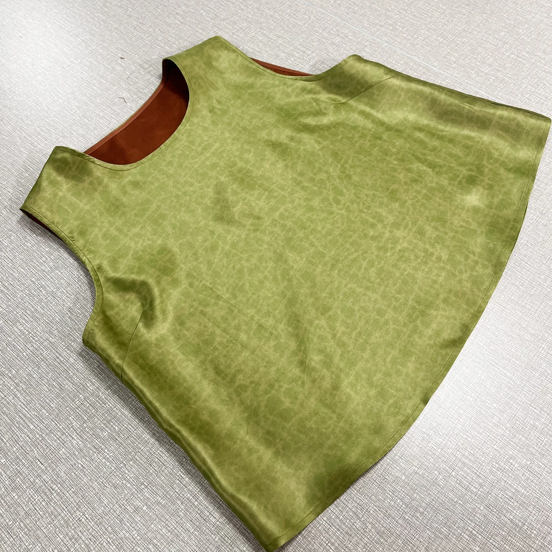 墨香【花萝背心专拍链接】桑蚕丝香云纱百搭背心圆领国风背心真丝