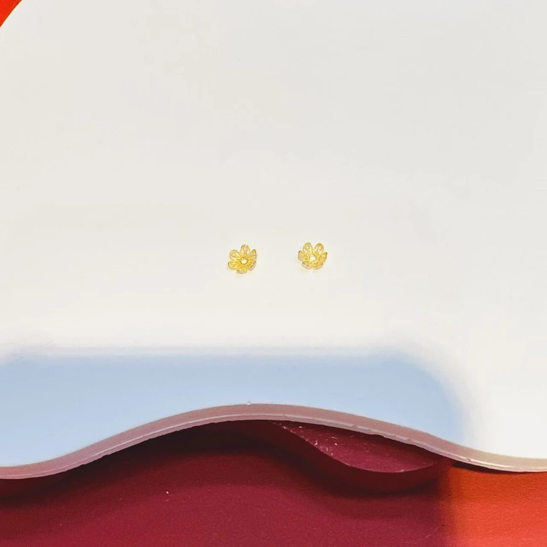 18K金 【2个】桃花隔片配件（多样性发其一）HNZ10006