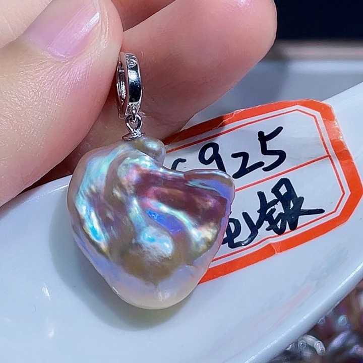 淡水珍珠银S925镶嵌颈饰