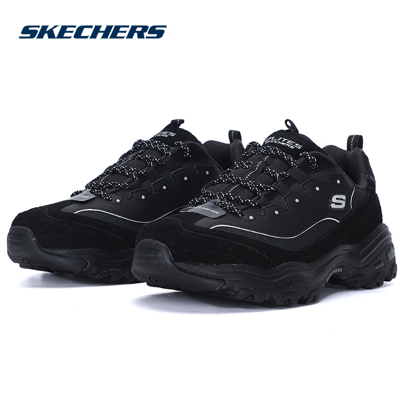 Skechers斯凯奇男鞋2025秋流光风运动鞋复古黑色熊猫鞋厚底休闲鞋