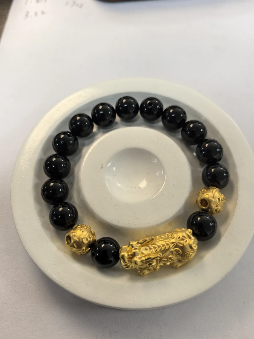 【足金999】卡10貔貅+转运珠 可DIY