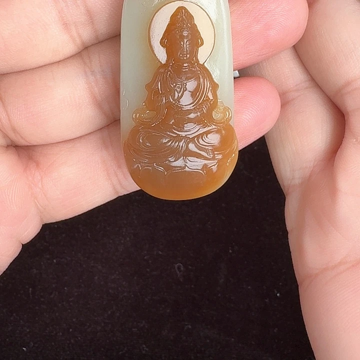 和田玉（糖玉）未镶嵌吊坠(赠链)