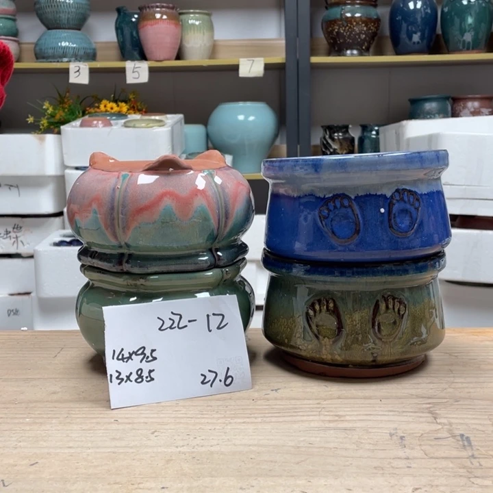 紫砂花盆多肉花盆微瑕12