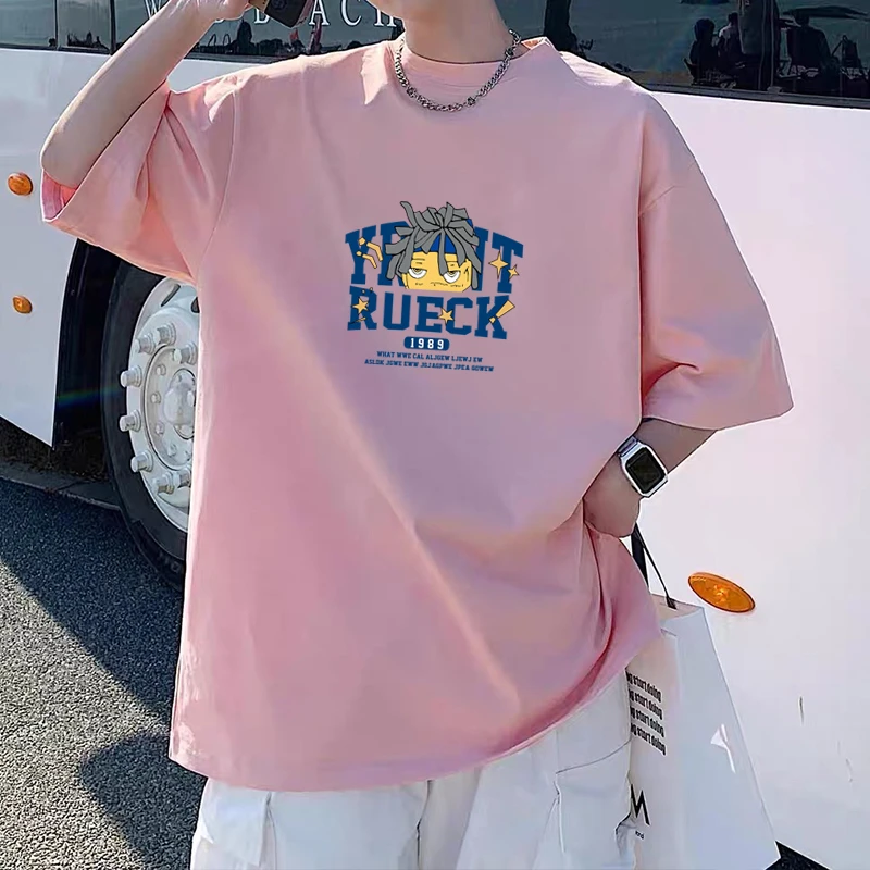 纯棉短袖t恤男士印花卡通印花2025新款潮牌男女宽松大码上衣休闲