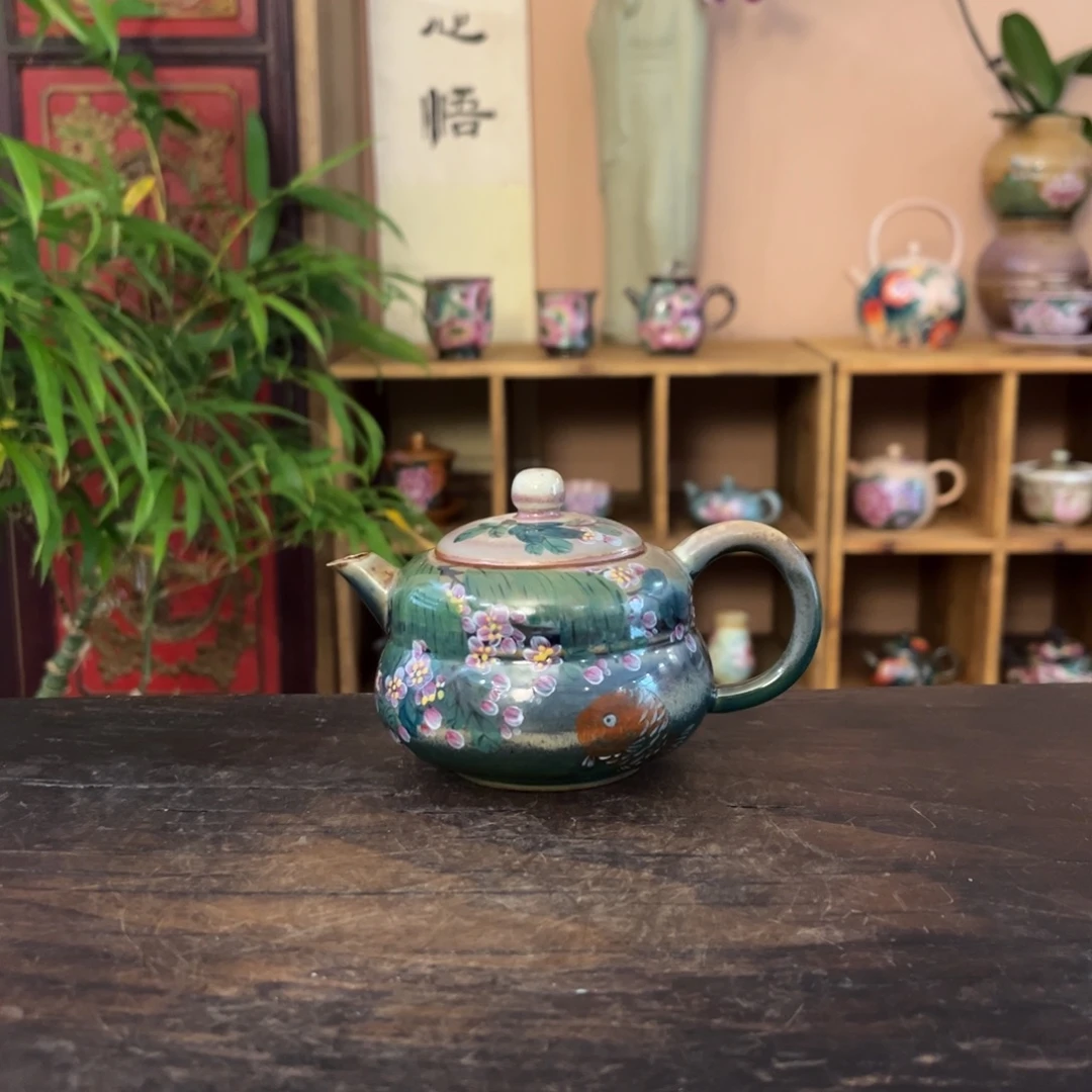 柴烧纯手工手绘陶瓷