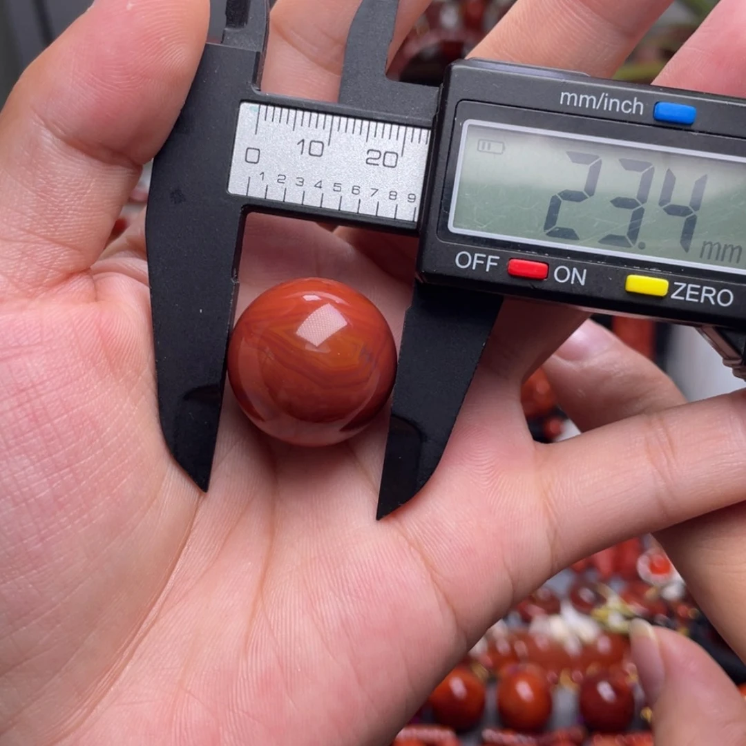 【闪购商品】南红玛瑙23.5满肉柿子红圆珠未镶嵌