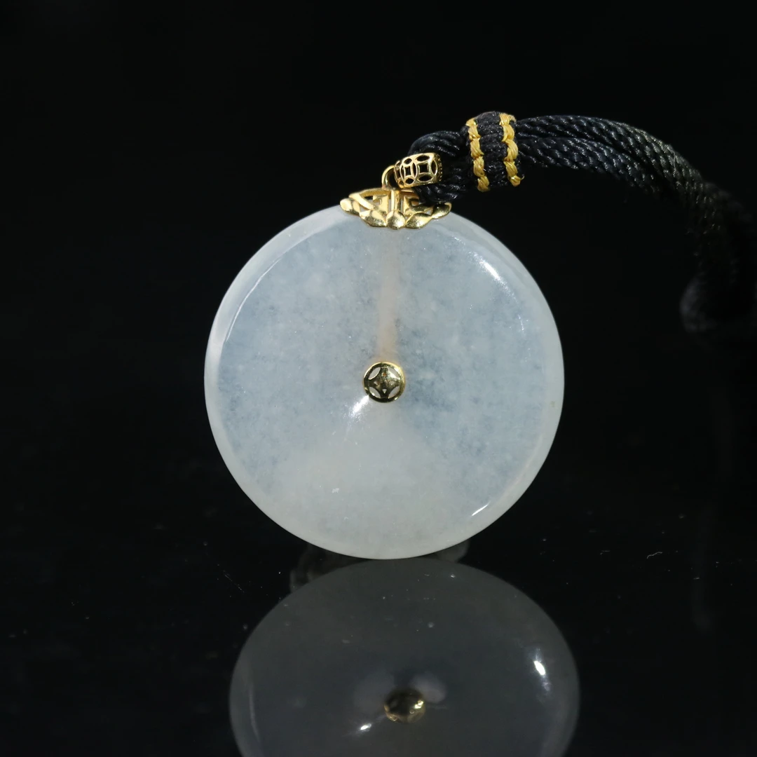 54天然缅甸翡翠A货18k扣子/900779/上海嘉禾拍卖