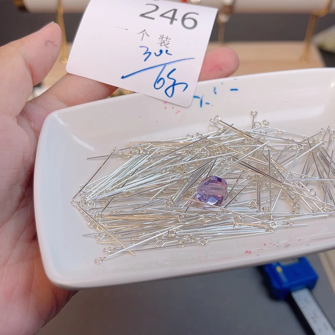 水晶珠宝半成品银S925镶嵌246 。