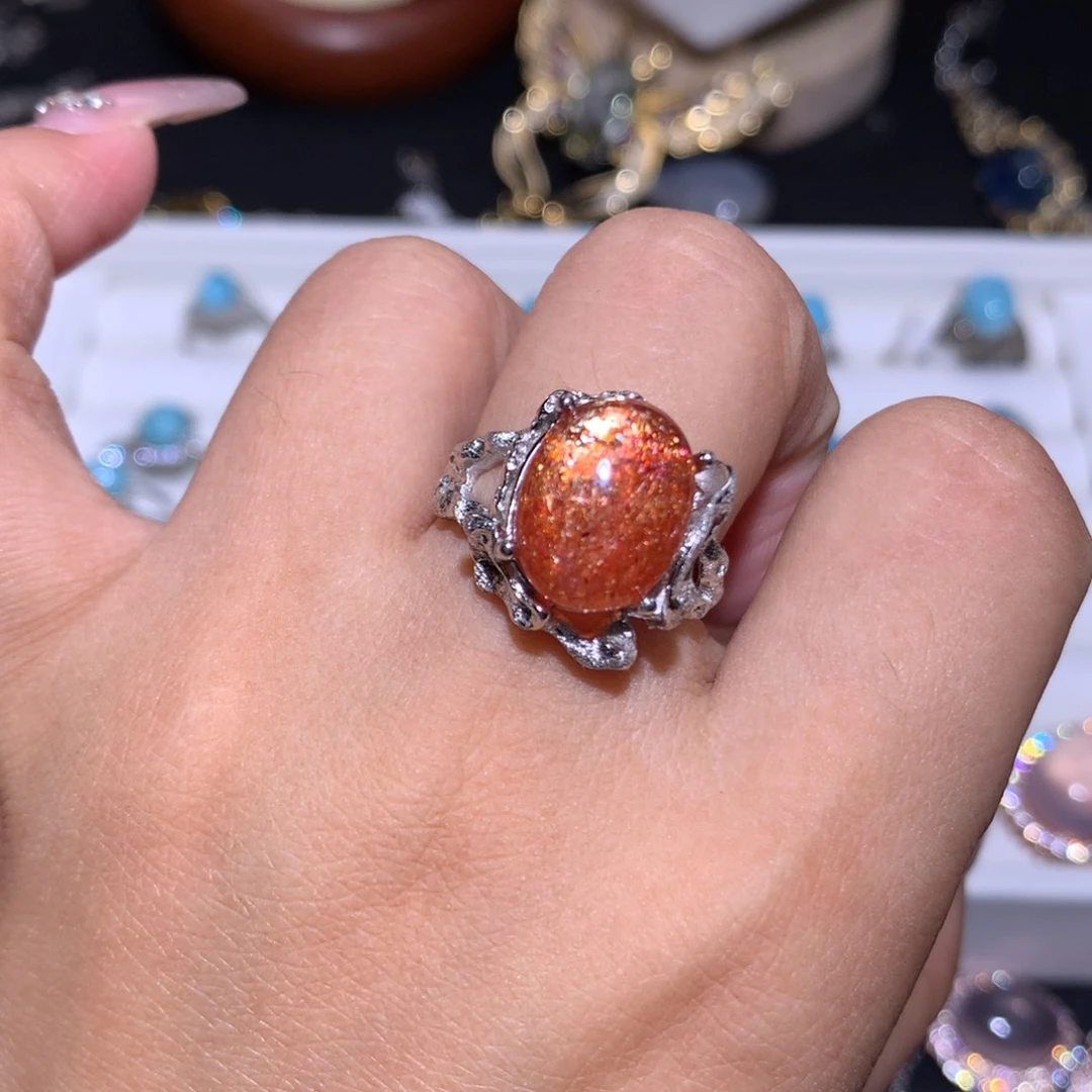 【闪购商品】水晶戒指银S925镶嵌随***行戒指