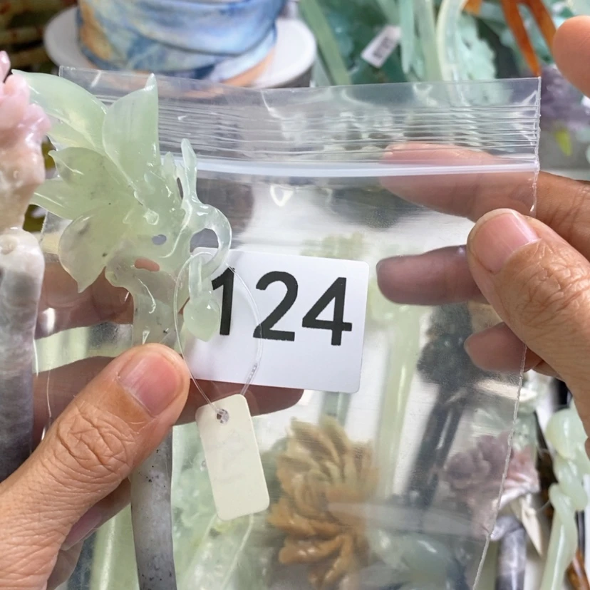 【闪购商品】岫玉发饰未镶嵌铿***?