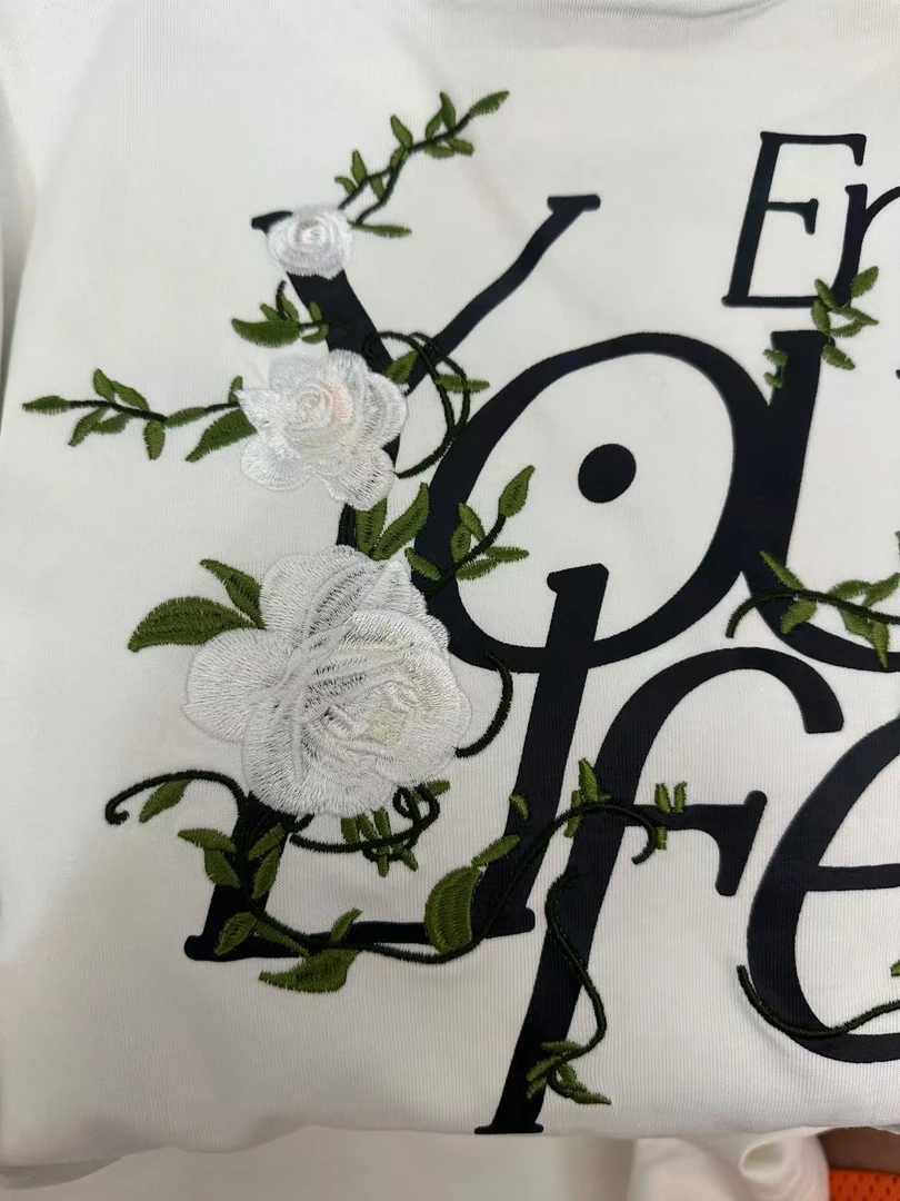 德福ME山茶花刺绣短袖