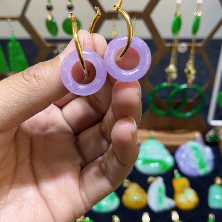 翡翠耳饰未镶嵌耳扣