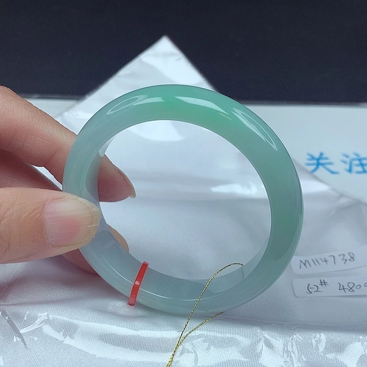 未镶嵌手镯翡翠52圈4738