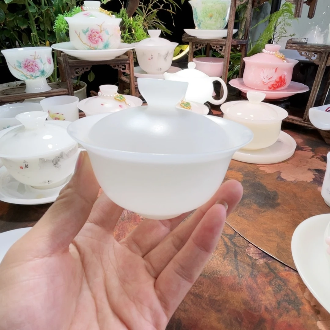 冰晶璞玉素烧薄胎二才元宝120ml