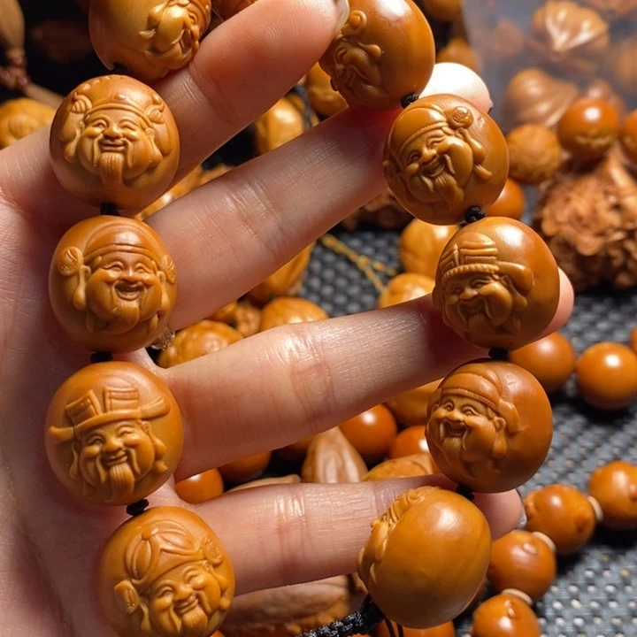 吊坠橄榄核财神头