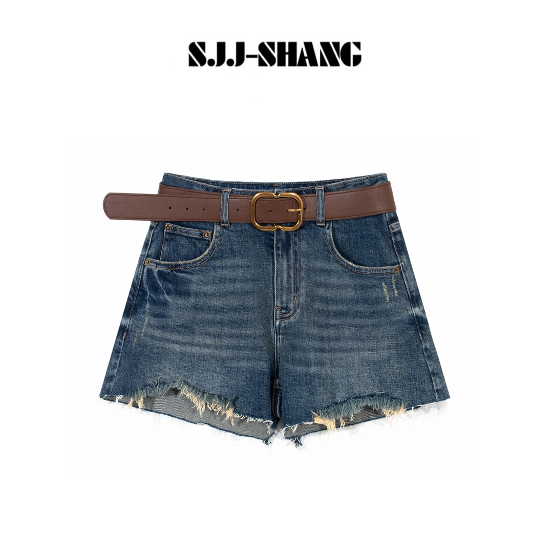 SJJ-SHANG【哞系短裤】25ss新品重磅棉微阔百搭牛仔裤子q134627p