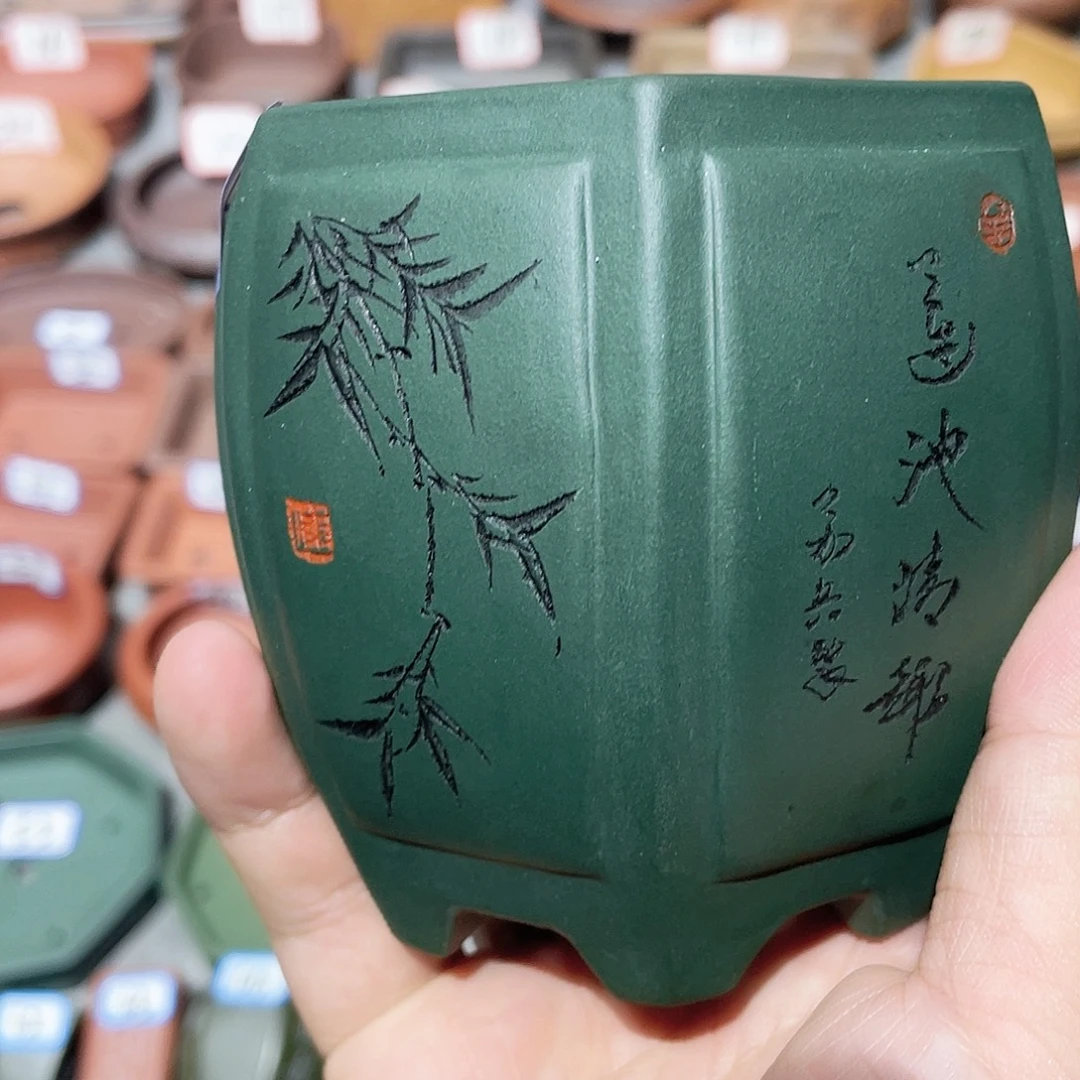 竹***沥紫砂小盆6.5*7.8cmmmm
