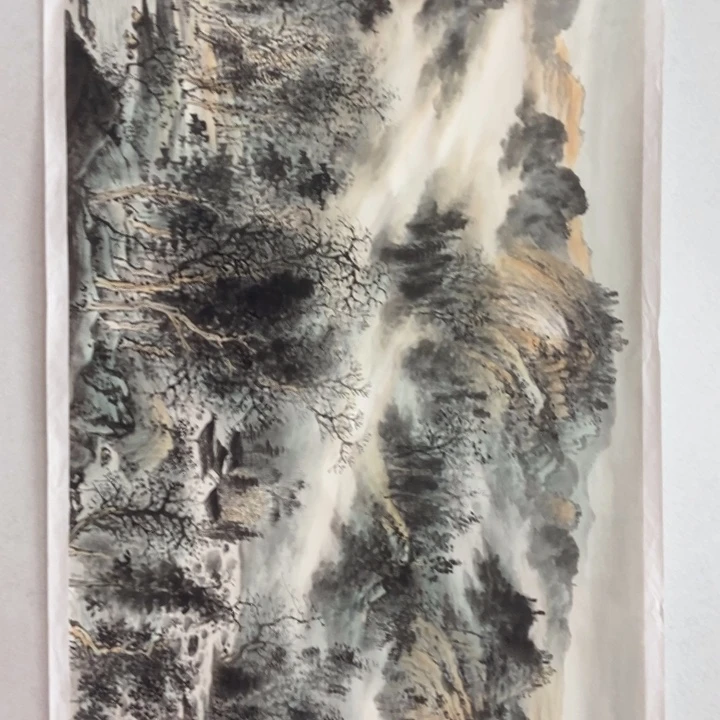 国画太行秋色四尺横幅