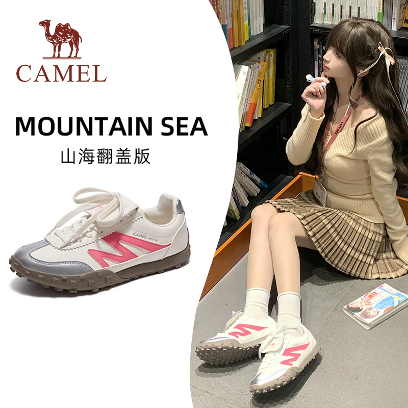 流光风骆驼山海翻盖版女款运动鞋新款女鞋复古芭蕾风德训鞋板鞋