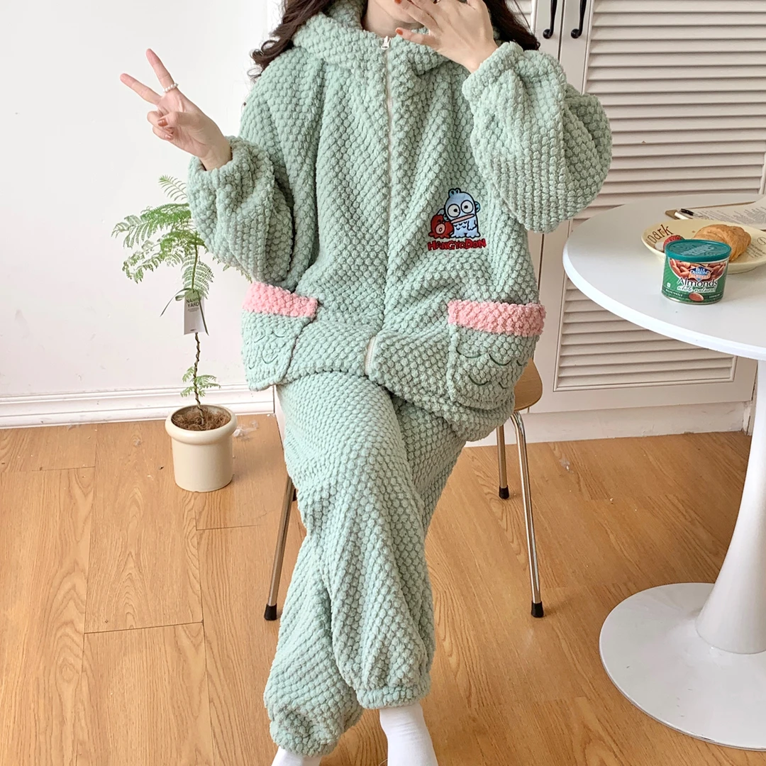 冬季睡衣女款爆款2025新款高级感珊瑚绒开衫拉链家居服秋冬可外穿