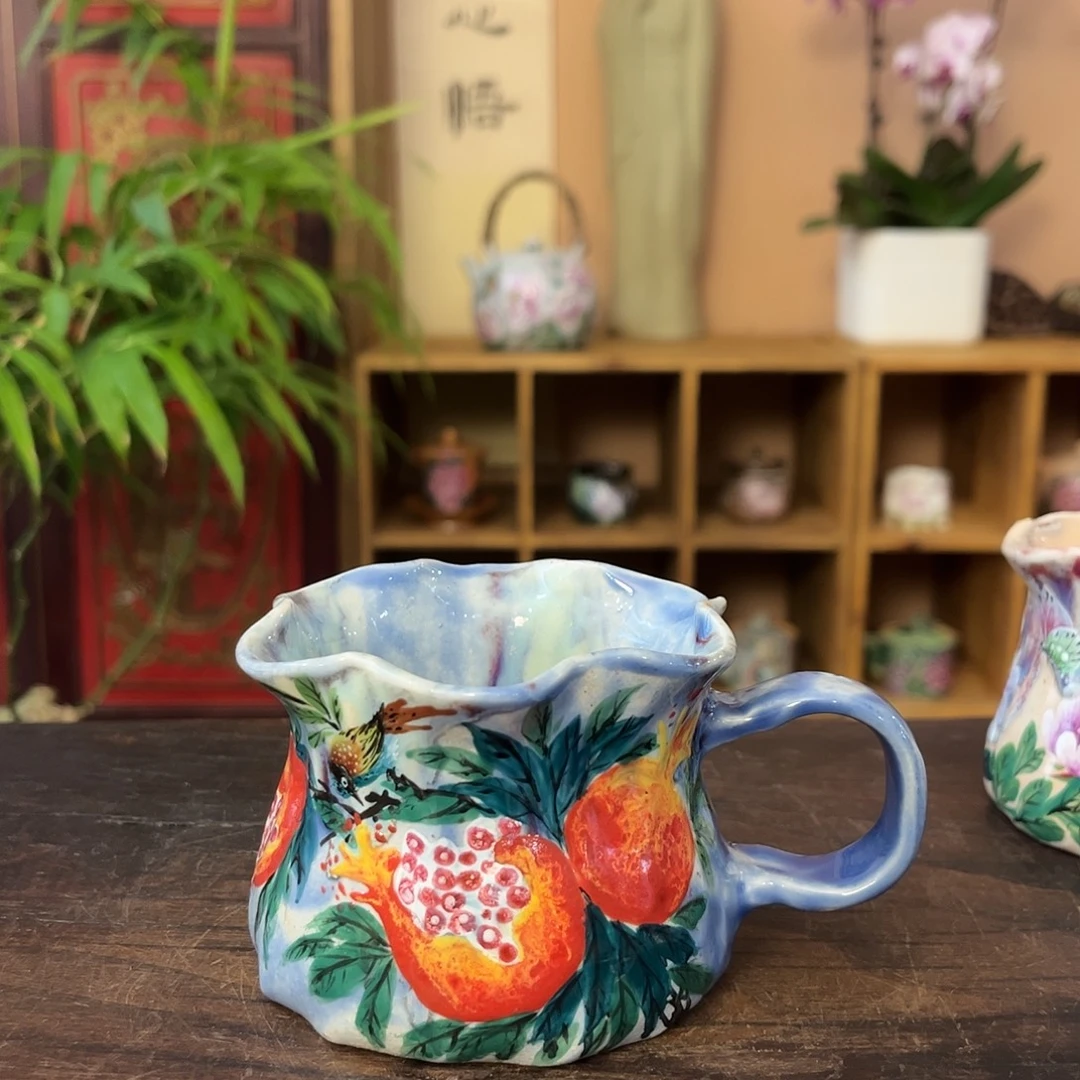 景德镇柴烧手工手绘茶具