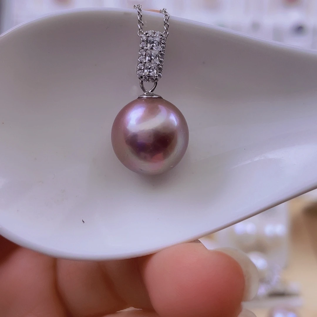 银S925镶嵌吊坠(赠链)淡水珍珠