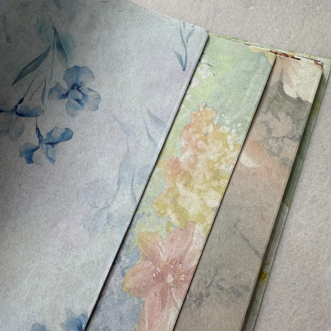 【闲鹤斋·花非花】四尺四开楮皮黄麻宣纸半生熟五十张 作品纸