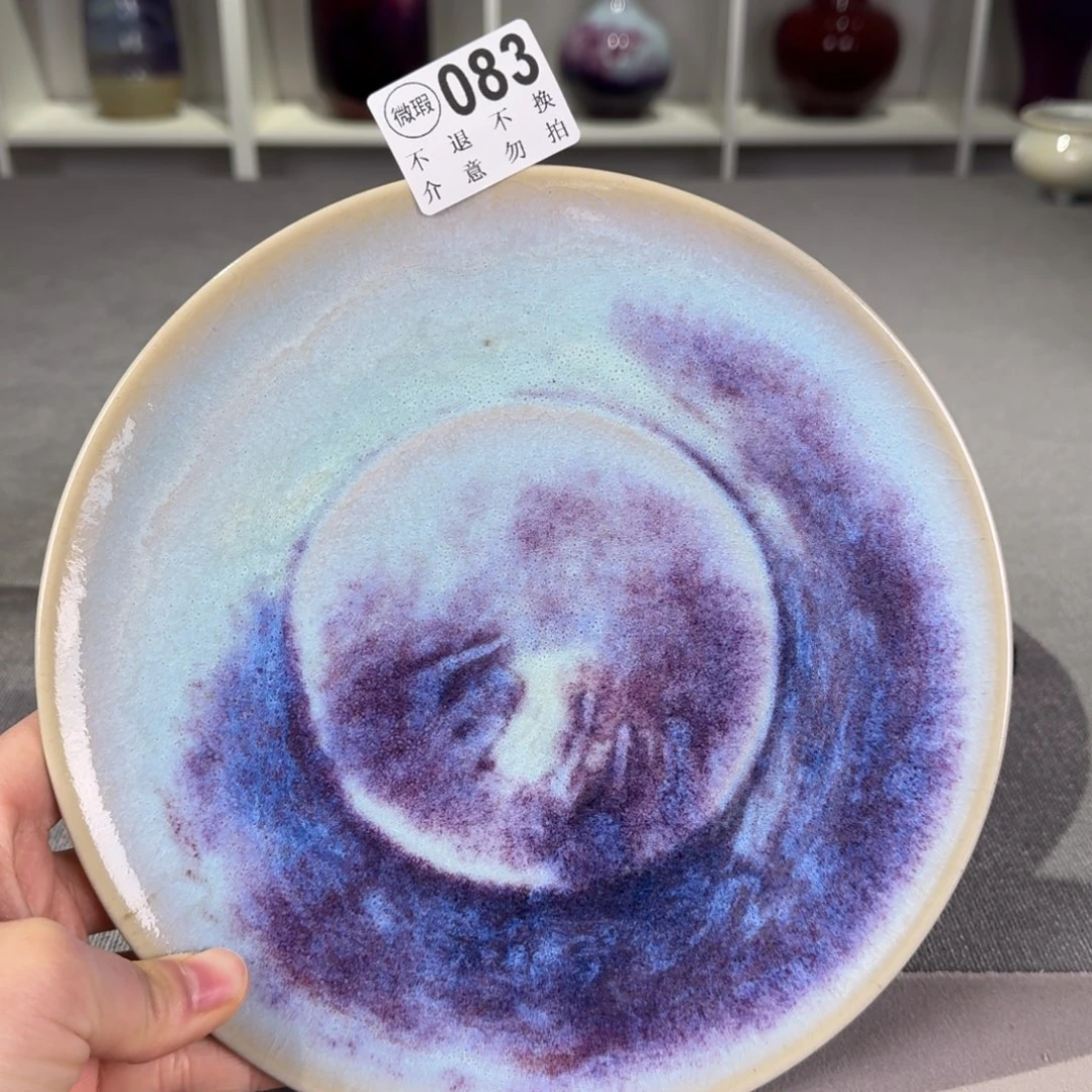 摆件陶微瑕钧窑壶承玉石釉纯手工