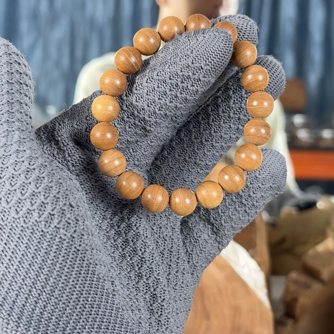 S***7手串/手链檀香木王系列十号料“百年虫漏”1.0横黑福利