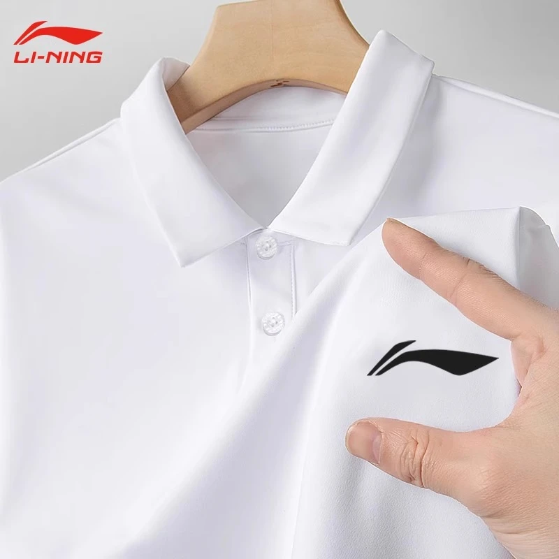李宁短袖POLO衫速干男士T恤2025夏季新款薄翻领冰丝透气休闲运动t